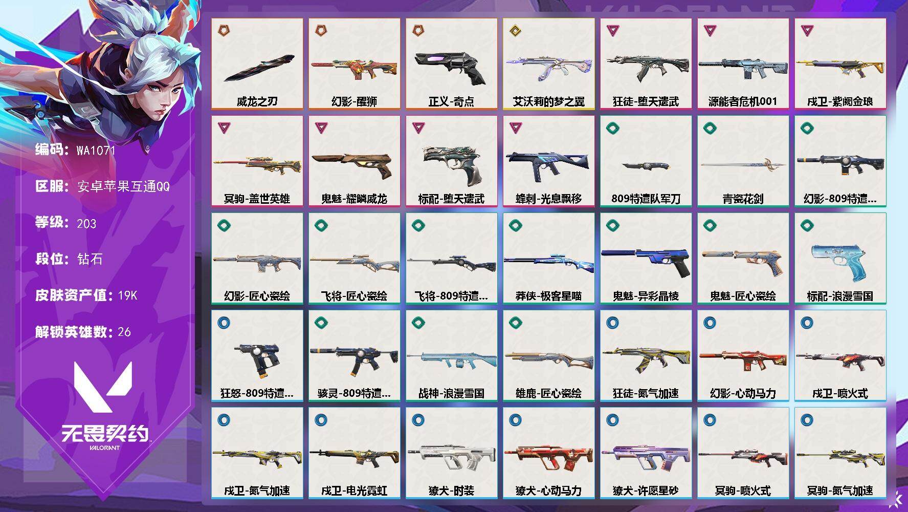 【英雄】：捷风，贤者，不死鸟，芮娜，猎枭，蝰蛇，雷兹，零，铁臂，斯凯，奇乐，炼